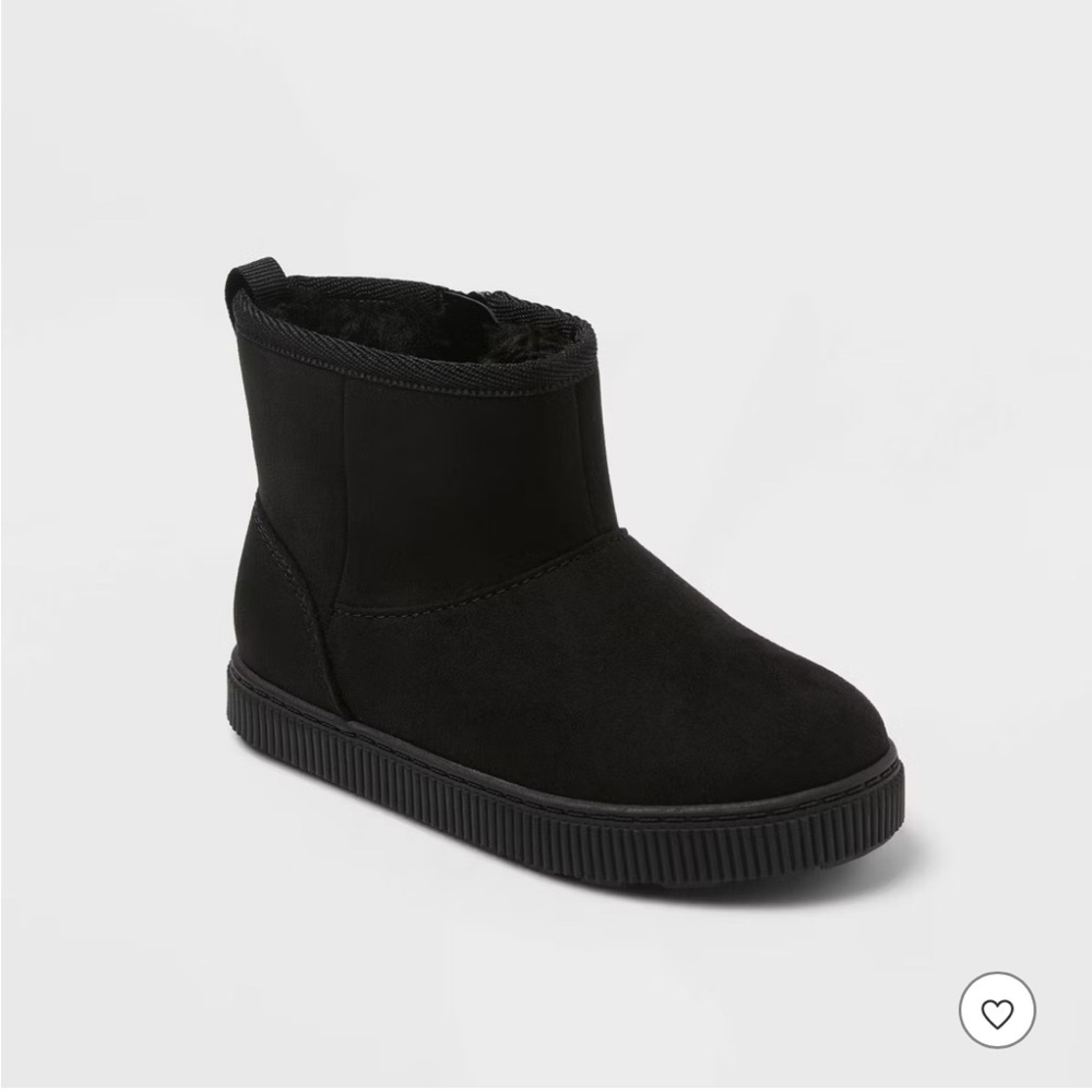 Cat & Jack Arlo Black fleece tall Kids Boots size 6 little person new condition